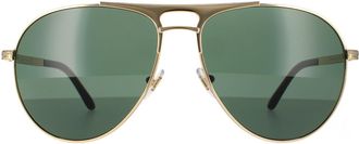 Versace Aviator Mens Gold Grey Green Sunglasses Metal - One Size