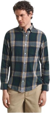 GANT Windblown Flannel Shirt - Heren - Casual Overhemden - Veelkleurig - XL - Katoen - Overhemden