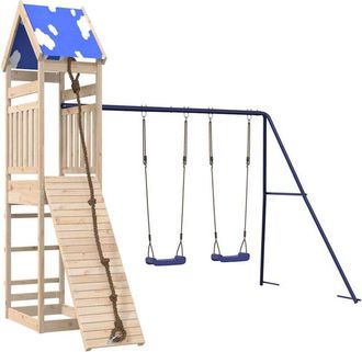 vidaXL Parque Infantil De Exterior De Madera Maciza De Pino Vidaxl
