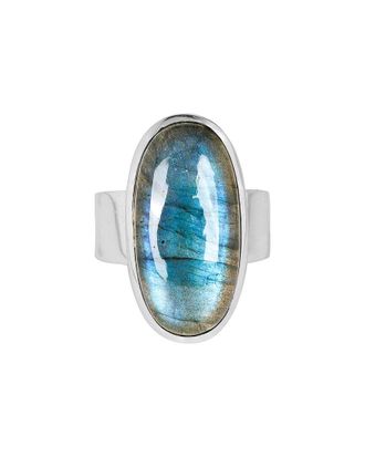 Tiramisu Silver 14.50 Ct. Tw. Labradorite Ring