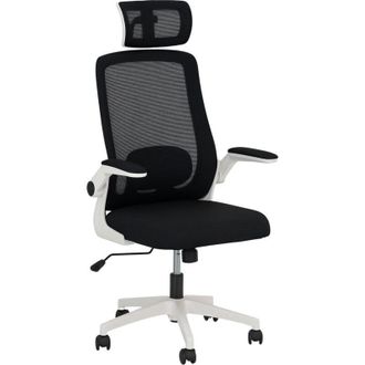 HOMCOM Homcom - Executive Mesh Office Chair with Headrest, Lumbar Support, Black