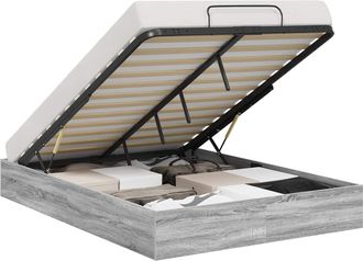 vidaXL Estructura De Cama Ottoman Gris Sonoma 150 X 200 Cm Vidaxl