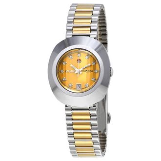 Rado Original Diastar Automatic Diamond Gold Dial Ladies Watch R12403633