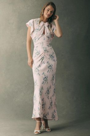 BHLDN Flutter-Sleeve Maxi Dress