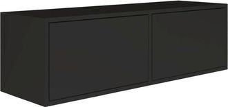 Selsey Selsey - Framme - Mueble Tv Suspendido Con Dos Puertas - Negro - 100 Cm