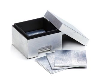 Posh Trading Company Coastbox Silver Leaf - Silver | Size: 8 Pack