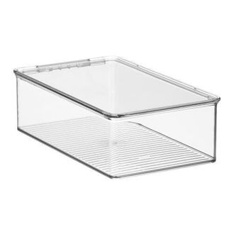 iDesign Stackable Plastic Shoe Box with Hinged-Lid for Sneakers, Sandals, and Flats, Clear at Nordstrom