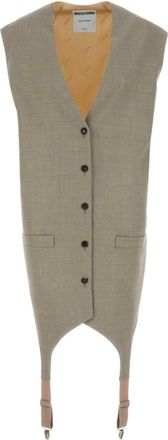 Moschino Light Beige V-Neck Waistcoat