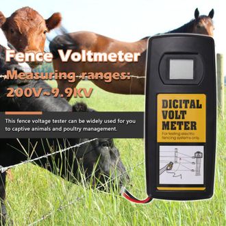 OEM Probador De Cercas Digital Crezuo De 9,9 Kv, Volt&iacute;metro El&eacute;ctrico Para El Hogar, Jard&iacute;n, Caballos, Ganado, Pantalla Lcd Con Retroiluminaci&oacute;n.-crezuo