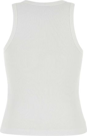 Givenchy Womens Stretch Cotton Tank Top White Elastane Tops