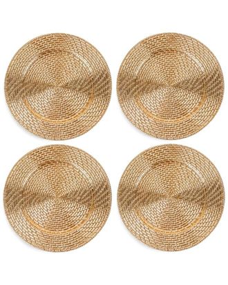 American Atelier Aurelie Plated Set Of 4 Charger Plates