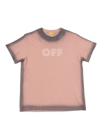 Off-white Garment Dyed Spray Tee S/S Rose Pink S