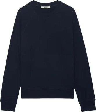 Zadig&Voltaire Fishnet Fallen Angel Sweatshirt - Dames - Sweatshirts - Blauw - M - Katoen - Hoodies & sweatvesten