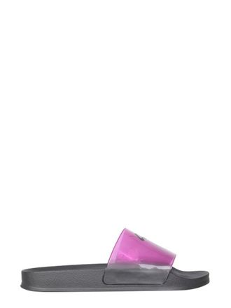 Giuseppe Zanotti Transparent Purple Polyvinyl Chloride Slide Sandals