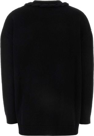 Valentino Garavani Womens Black Wool Sweater Nero Exterior: Virgin Maglieria
