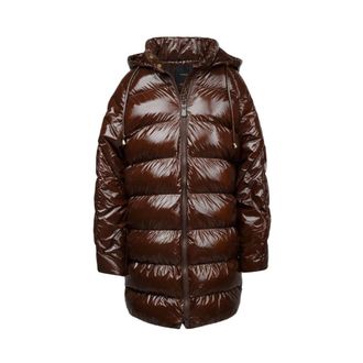 Pinko Burro Imbottito Crystal Nylon - female - PINKO - Parkas - Brown - S - Coats