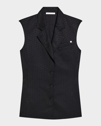 Helmut Lang Modest Logo Jacquard Vest