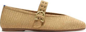 Rothy's The Max Buckle Mary Jane Flat in Tan Woven at Nordstrom, Size 10.5