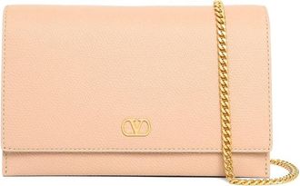 Valentino Garavani Vlogo Signature Leather Wallet On Chain