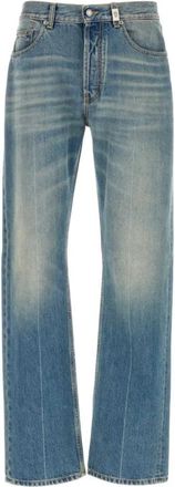 Alexander McQueen Denim Jeans voor Mannen en Vrouwen - Heren - Regular Fit Jeans - Blauw - L - Denim - Jeans