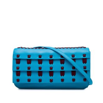 Bottega Veneta Pre-owned Bottega Veneta Lambskin Whipstitch Flap Crossbody Ladies OFABA48SC804TCM8