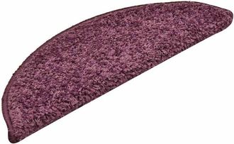 vidaXL Stair Mats 30 pcs 56x17x3 cm Dark Purple Half Round Vidaxl