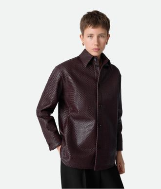 Bottega Veneta Camicia In Pelle Mini Intrecciato - Bottega Veneta