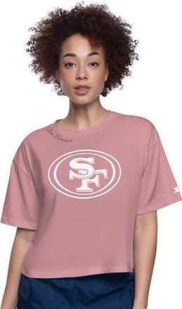 Starter Womens Starter Pink San Francisco 49ers Play the Ball Boxy Cropped T-Shirt at Nordstrom, Size Xx-Large