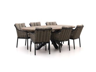 Apple Bee Milou/ROUGH-Y Ellips 240cm dining tuinset 7-delig