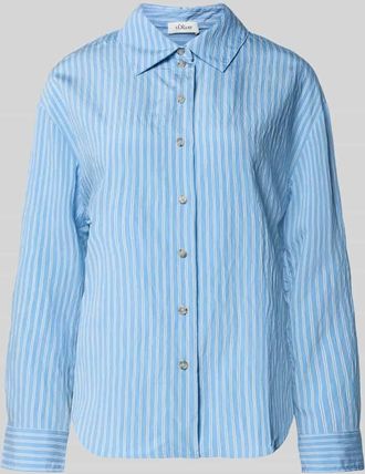 s.Oliver Red Label Relaxed Fit Hemdbluse aus Viskose-Mix in Hellblau, Gr&ouml;&szlig;e 34