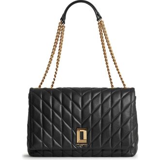 Karl Lagerfeld Lafayette Shoulder Bag in Black/gold at Nordstrom