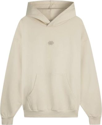 Filling Pieces Hoodies & sweatvesten, Heren, Beige, M, Katoen, Hoodie Boxy Embroidered