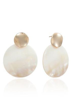 Ettika Mother-of-Pearl Drop Earrings in Gold at Nordstrom Rack