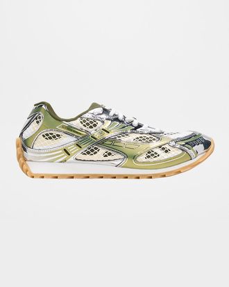 Bottega Veneta Men & apos;s Orbit Technical Fishnet Sneakers