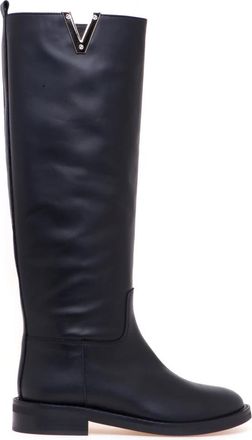 Via Roma 15 Malibu Hoge Laars - Dames - Hoge Laarzen - Zwart - 36 EU - Leer - Schoenen