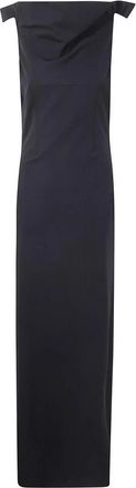 Jean Paul Gaultier Backless Belt Maxi Jurk - Dames - Avondkleed - Zwart - S - Nylon - Kleedjes
