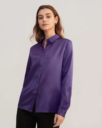 LilySilk Basic Concealed Placket Silk Shirts