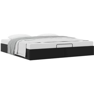 vidaXL Estructura De Cama Otomana Sin Colch&oacute;n Negro 200x200 Cm Vidaxl