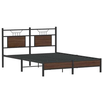 Berkfield Home Decorative Bed Frame without Mattress Brown Oak 137x190 cm Engine