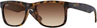 Ray-Ban Justin Zonnebril - Heren - Zonnebrillen - Bruin - 55 MM - Nylon - Accessoires