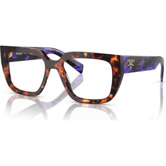 Prada 52mm Irregular optical glasses in Brown Purple at Nordstrom