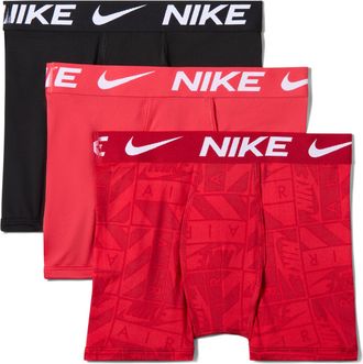 Nike Big Kids Dri-FIT Micro Print Boxer Briefs (3-Pack) in Pink | 9N0845-A6D
