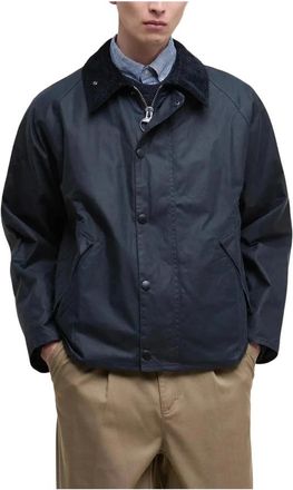 Barbour Jassen, Heren, Blauw, 2Xs, Katoen, Transport Waxed Jacket