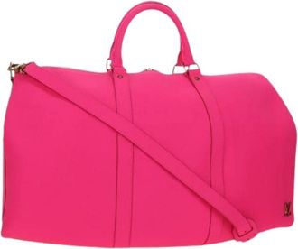 Louis Vuitton Pre-owned Boston Bag - Dames - Vintage Weekendtas - Roze - ONE Size - Leer - Vintage