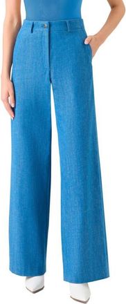 Akris Finnian High Waist Wide Leg Jeans in Twilight at Nordstrom, Size 14