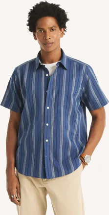 Nautica Mens Short-Sleeve Striped Shirt