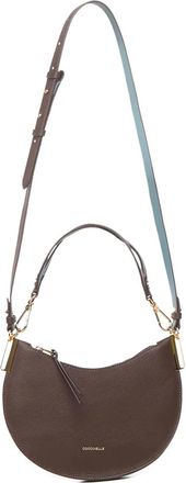 Coccinelle logo-detail leather shoulder bag - Brown