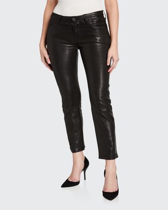 Hudson Nico Leather Cigarette Pants