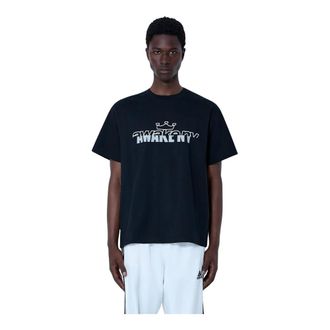 Awake NY T-Shirts, male, Black, Size: 2XL Logo Motif Crewneck T-Shirt