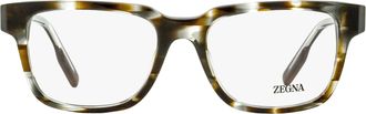 Ermenegildo Zegna EZ5260 Retro Rectangular Acetate Eyeglasses - Gray